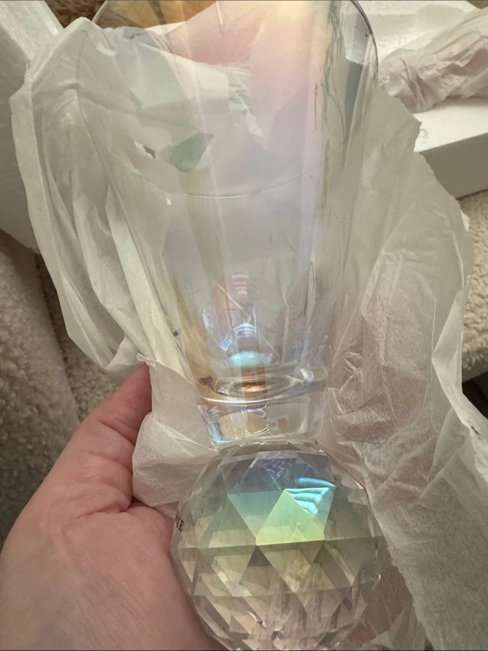 Anthropologie Gemma Mint (green)‎ Faceted martini Glasses